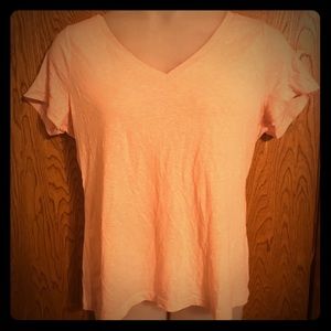 Heathered Peach V-neck Tee Shirt XXL 2x